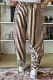 The Sunday Morning Stripe Twist Pant Chocolate Sand